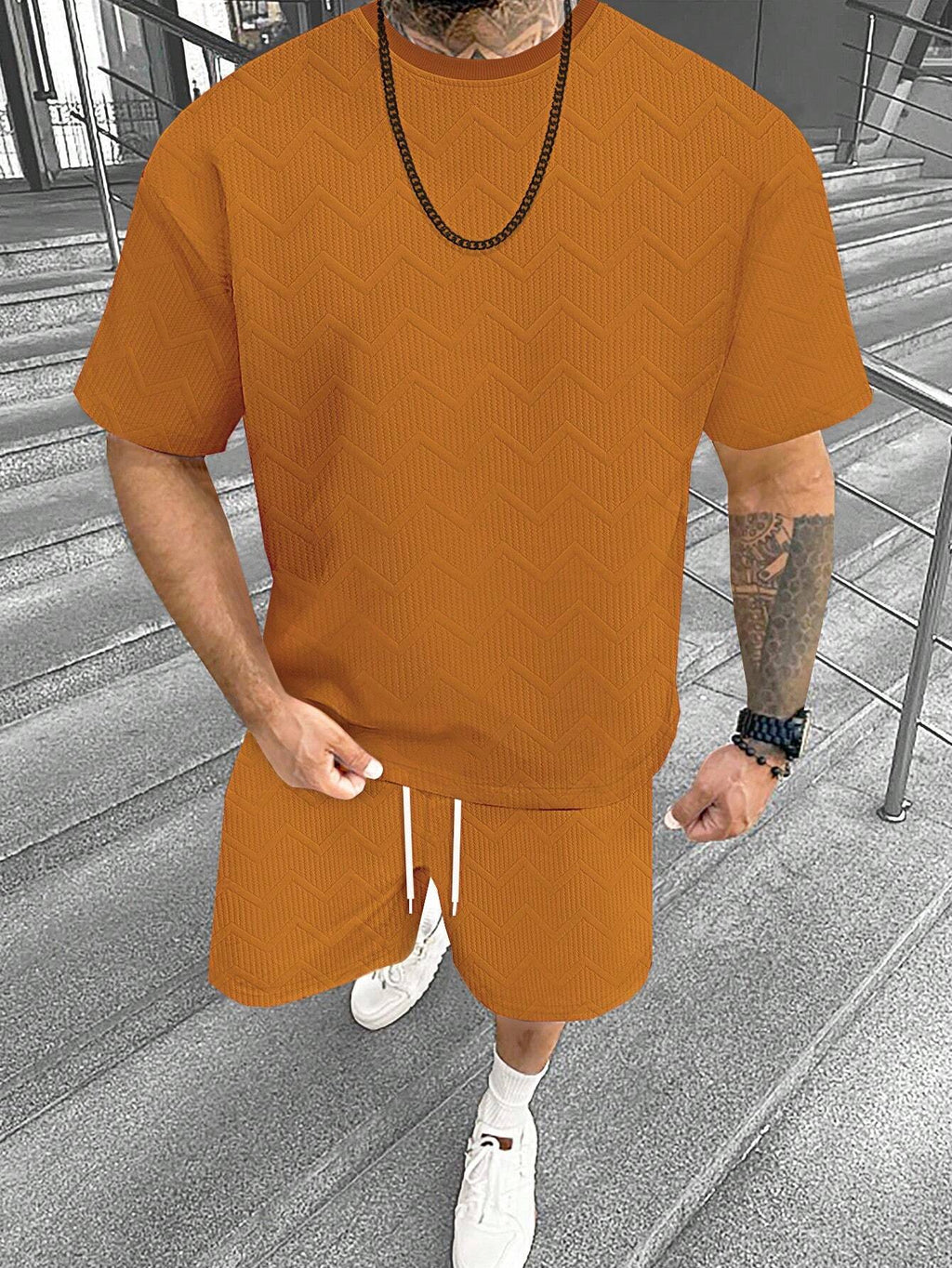 Men's Short Sleeve Shorts Simple Comfortable Cool Suit