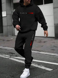 Men's Sweater Sport Pants Suit Printed Fashion