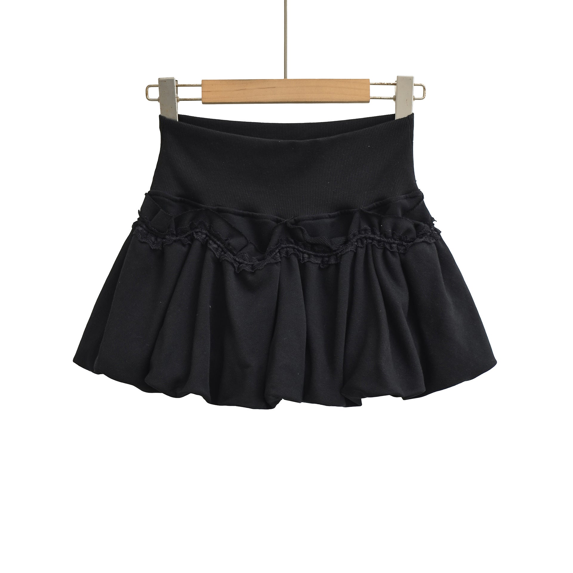 Lace Lantern Bud Mini Skirt For Women