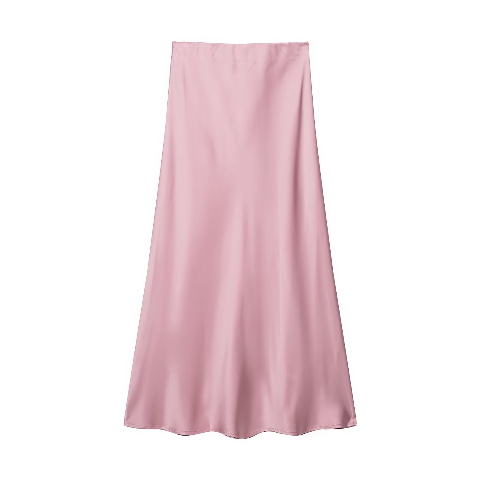 Womens Multicolor Satin-Feel High-Waisted Skirt