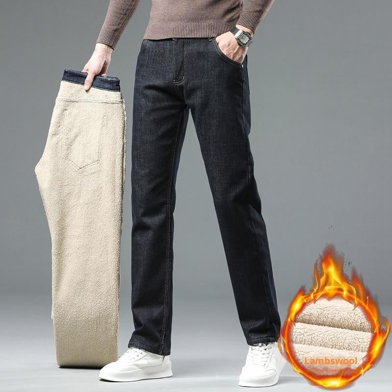 Cashmere Jeans Men's Fleece-lined Thickened
