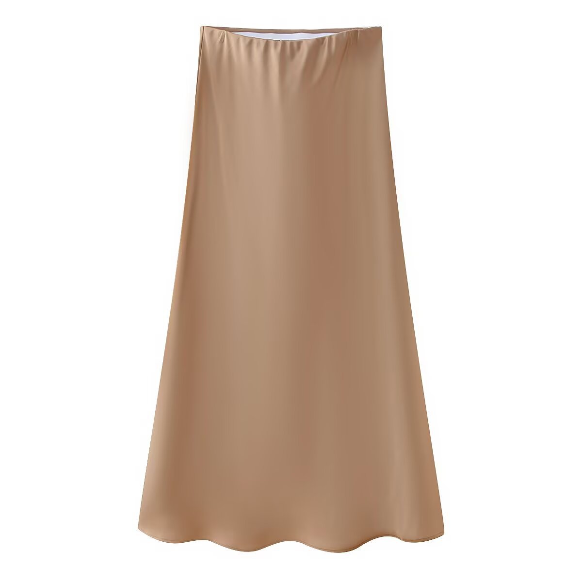 Womens Multicolor Satin-Feel High-Waisted Skirt