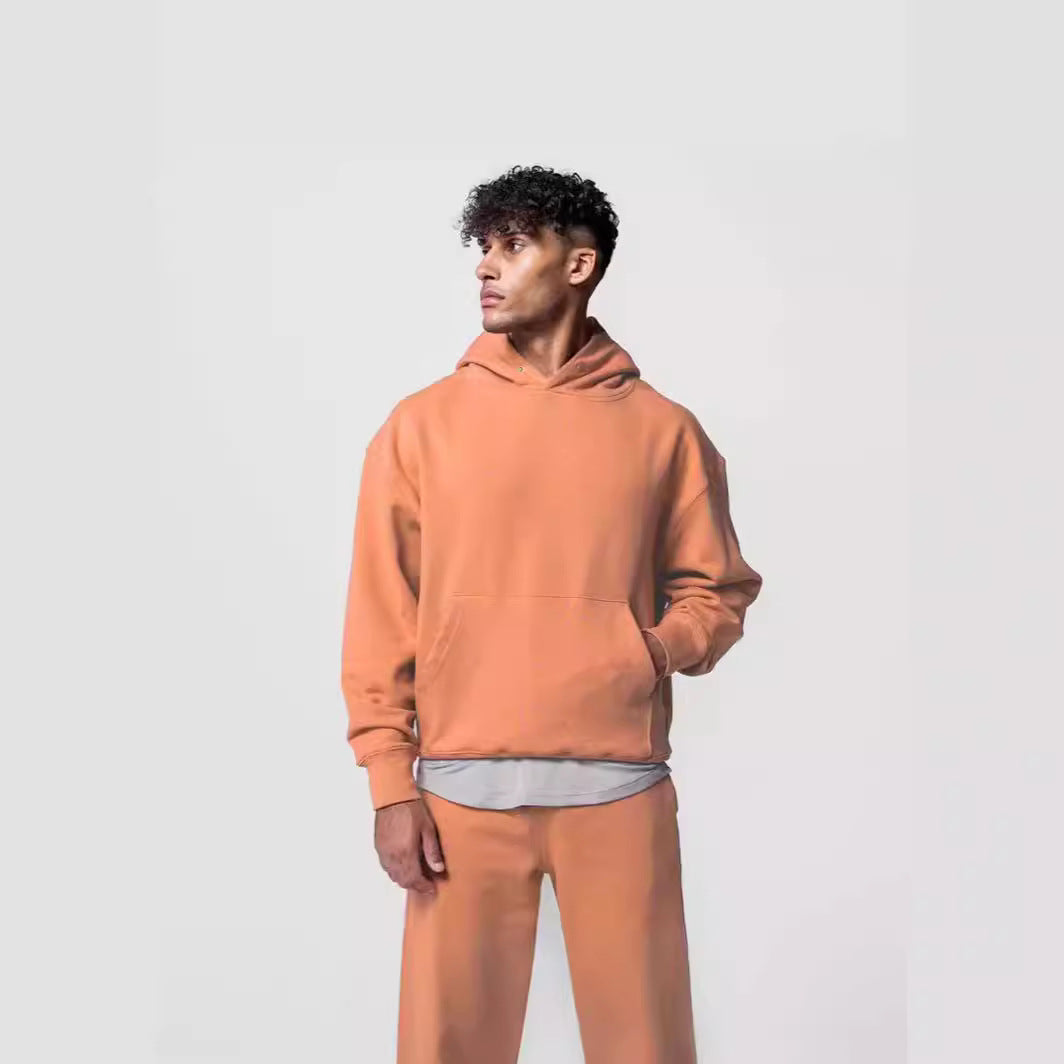 Loose American Exercise Workout Outfit Men's Trendy Casual Hooded Sweater