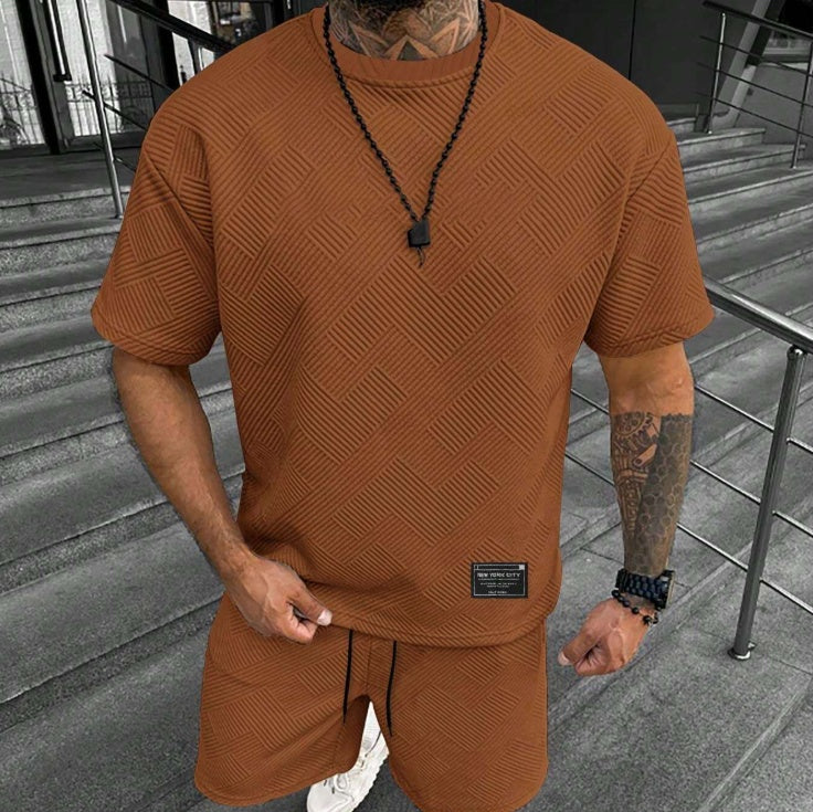 Men's Short Sleeve Shorts Simple Comfortable Cool Suit