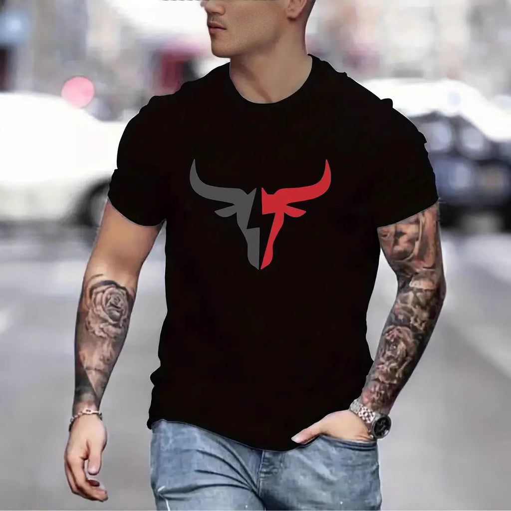 New Mens Top With A Printed Short-sleeve Design