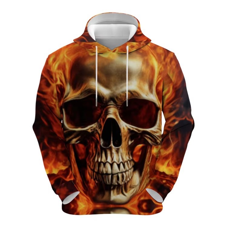 New Fashion Loose Printed Hoodie Men