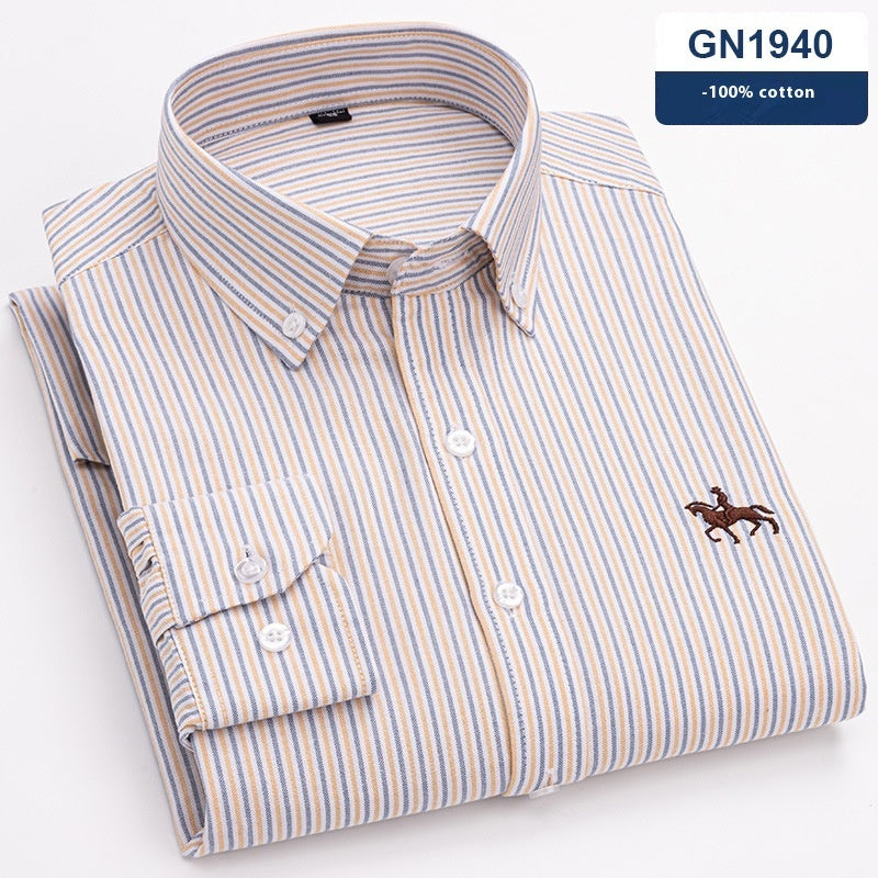 Men's Cotton Long-sleeved Casual Shirt