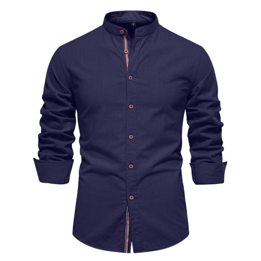 Men's Solid Color Long Sleeve Shirt
