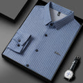 Men's Long-sleeved Shirt Fashion Casual Vertical Stripe Shirt