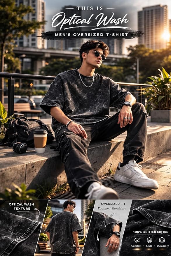 Oversized T-Shirt  Unisex Drop Shoulder