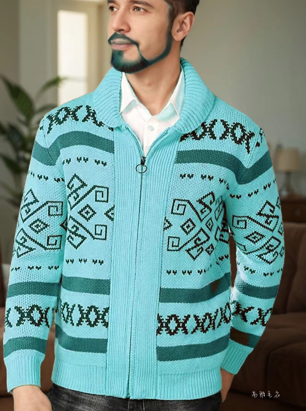 Slim-fit High-quality Men's Knit Cardigan