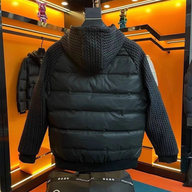 Men's Winter Casual Thick Slim-fit Warm Hooded Cotton Coat