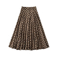 Retro Versatile Plaid Skirt For Women