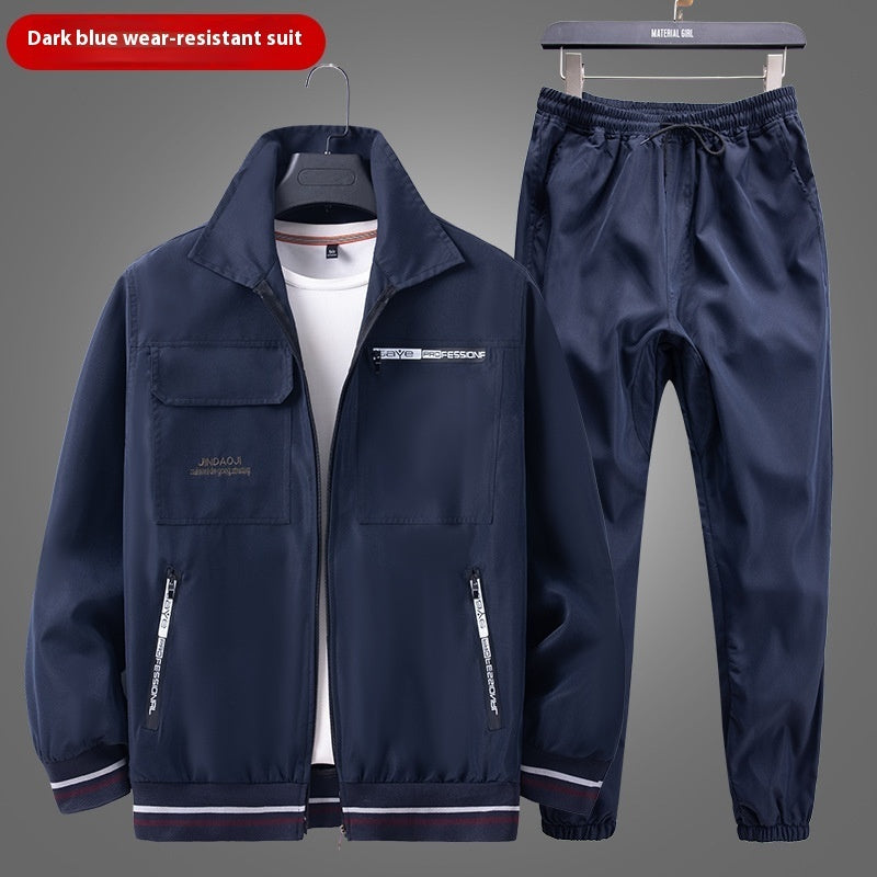 Thin Camouflage Cargo Pants Suit Men's Wear-resistant Dirt-resistant Lightweight