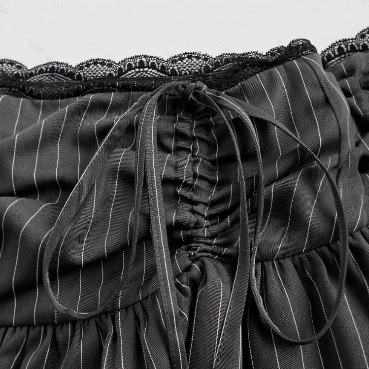 Sweet And Stylish Preppy-style Patchwork Skirt