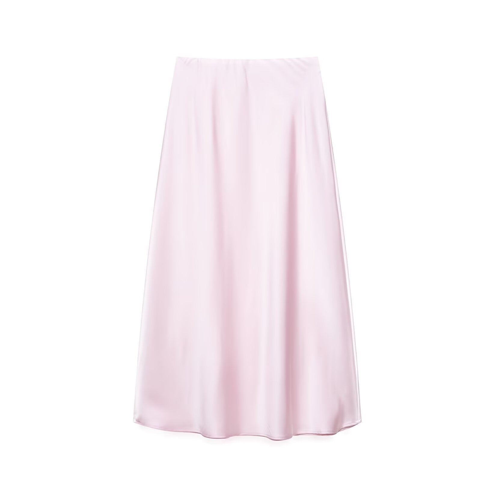 Womens Multicolor Satin-Feel High-Waisted Skirt