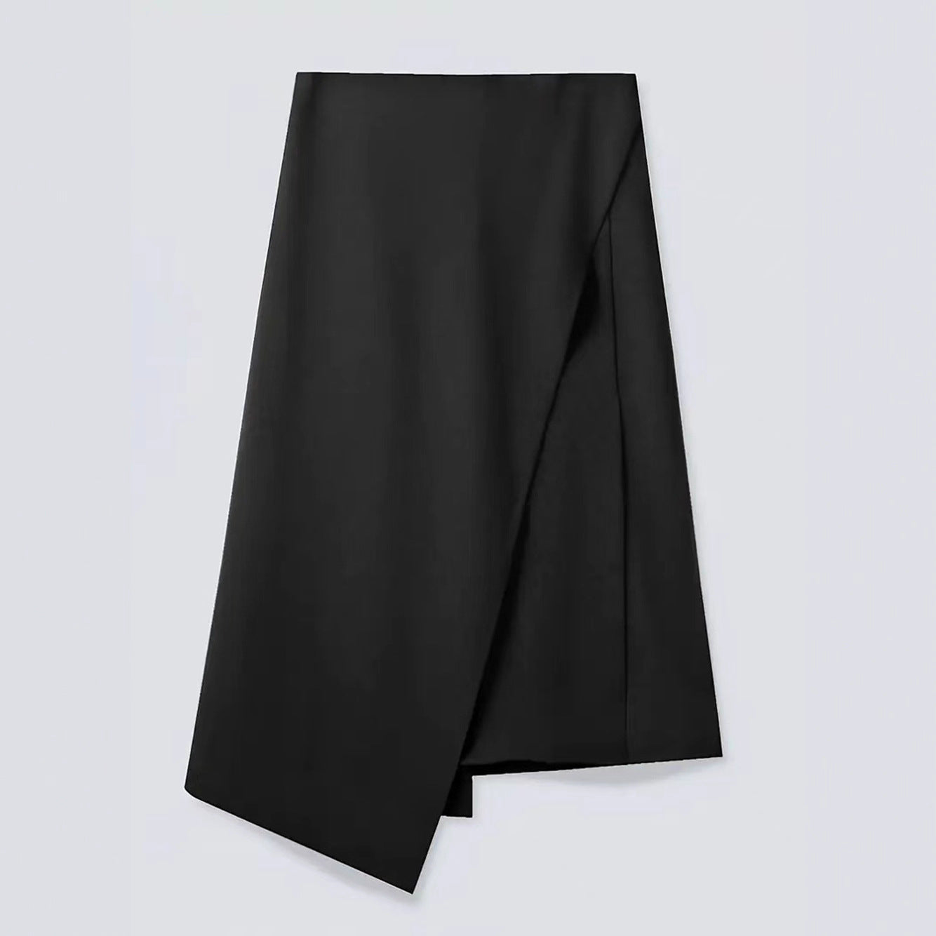 Womens High-Waisted Irregular-Slit Skirt