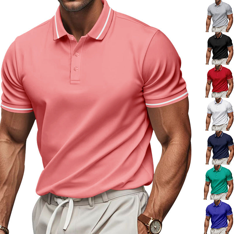 Quick-drying, Lapel-collar, Short-sleeve Marathon Promotional Shirt