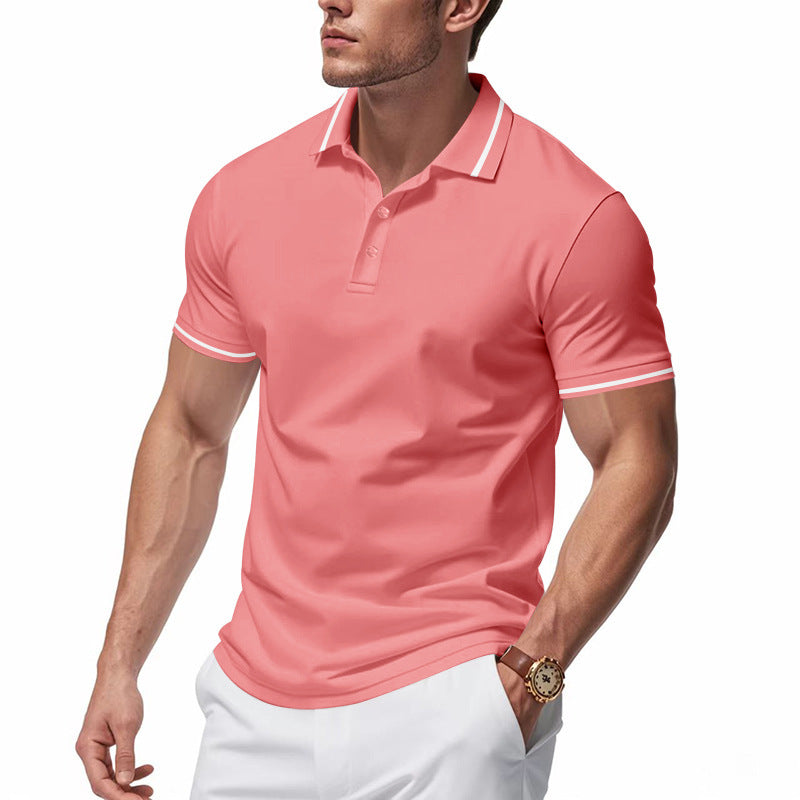 Quick-drying, Lapel-collar, Short-sleeve Marathon Promotional Shirt