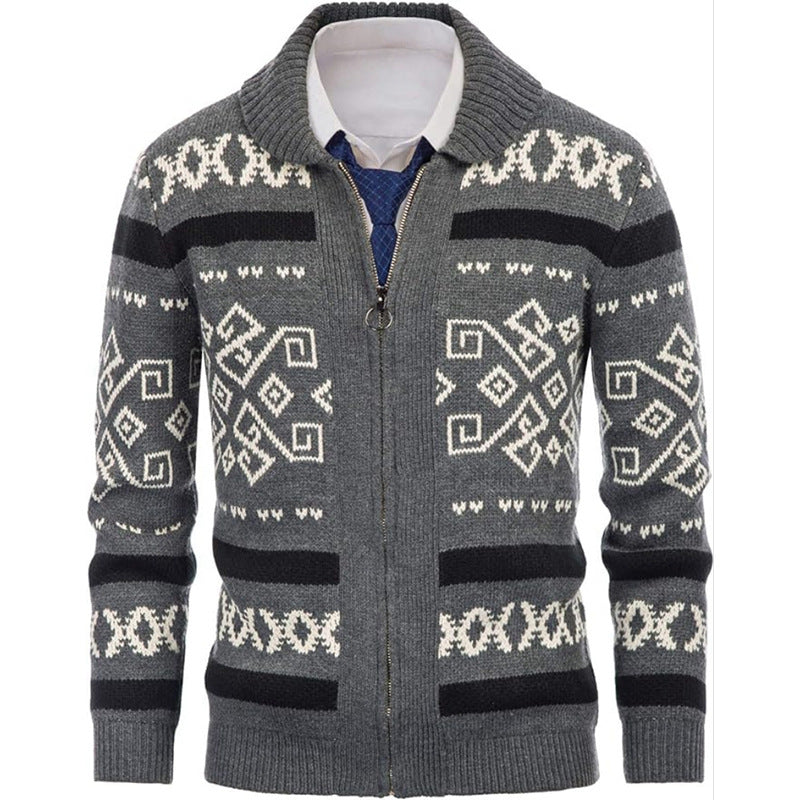 Slim-fit High-quality Men's Knit Cardigan