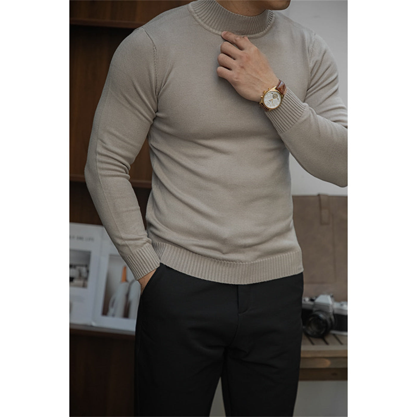 Sweater Bottoming Shirt Basic Warm Man