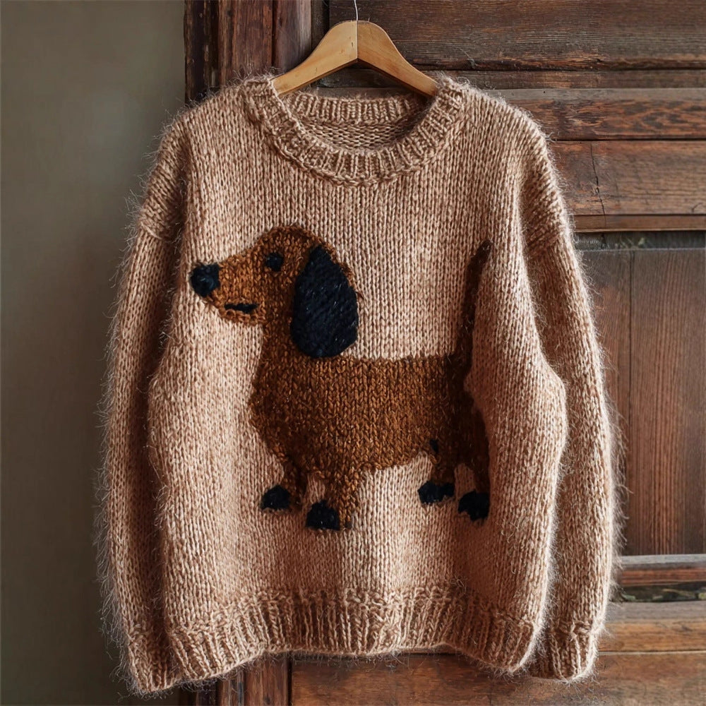 Coarse-needle Cotton Fabric With Digital Animal Print Top