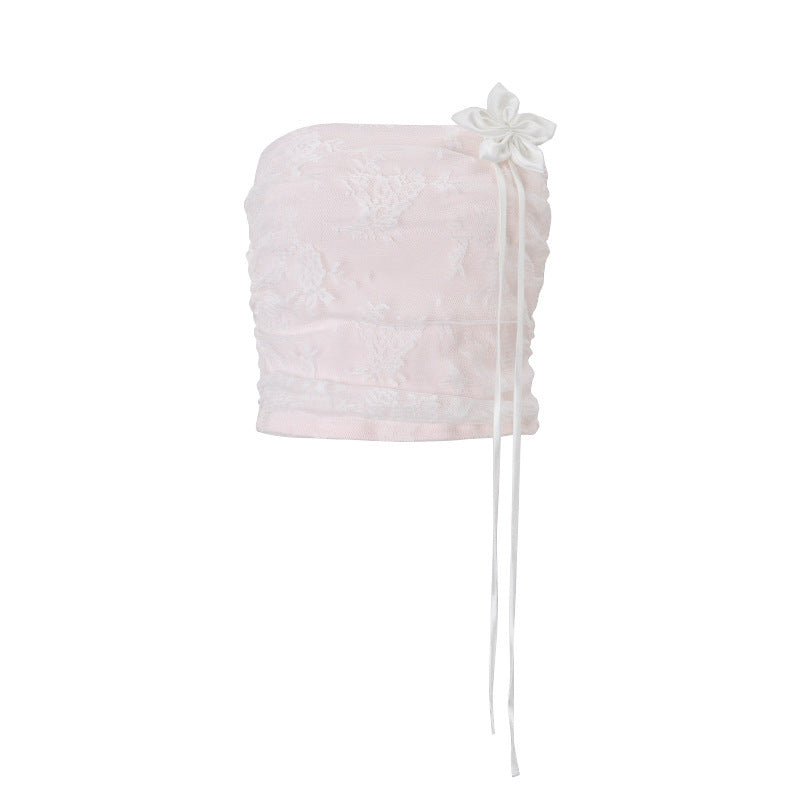 Womens Sexy Floral Mesh Tube Top Vest