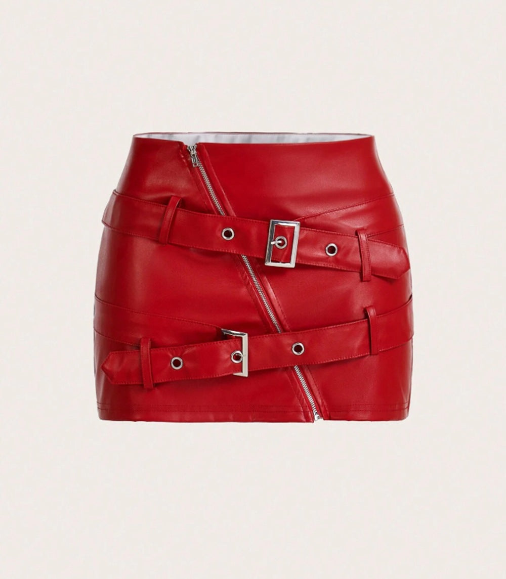 New Stylish, Form-fitting Leather Skirt For Streetwear And Trendy Girls