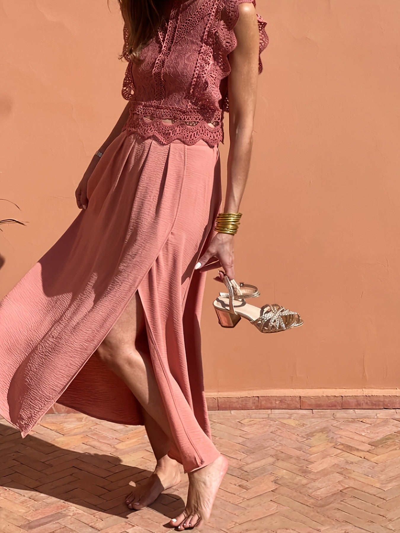 Bohemian-style Resort Casual Fashion Maxi Skirt