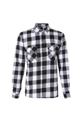 A Long-sleeved Pocket Checked Shirt With A Lapel For Young Men In Autumn And