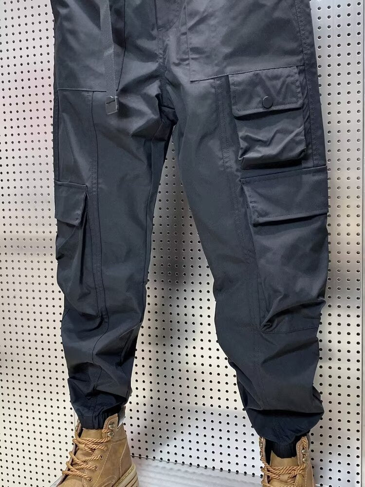 Wear-resistant Men's Multi-pocket Versatile Polyester Overalls