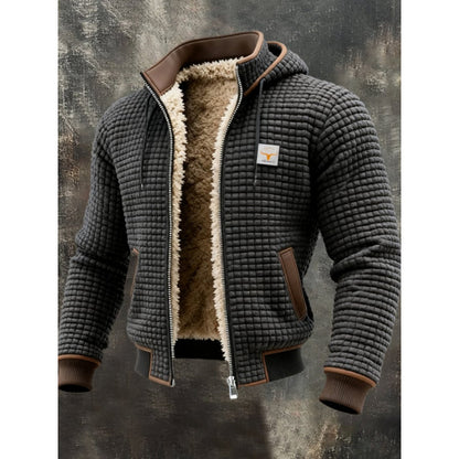 Men's Fleece-Lined Thick Hooded Jacket