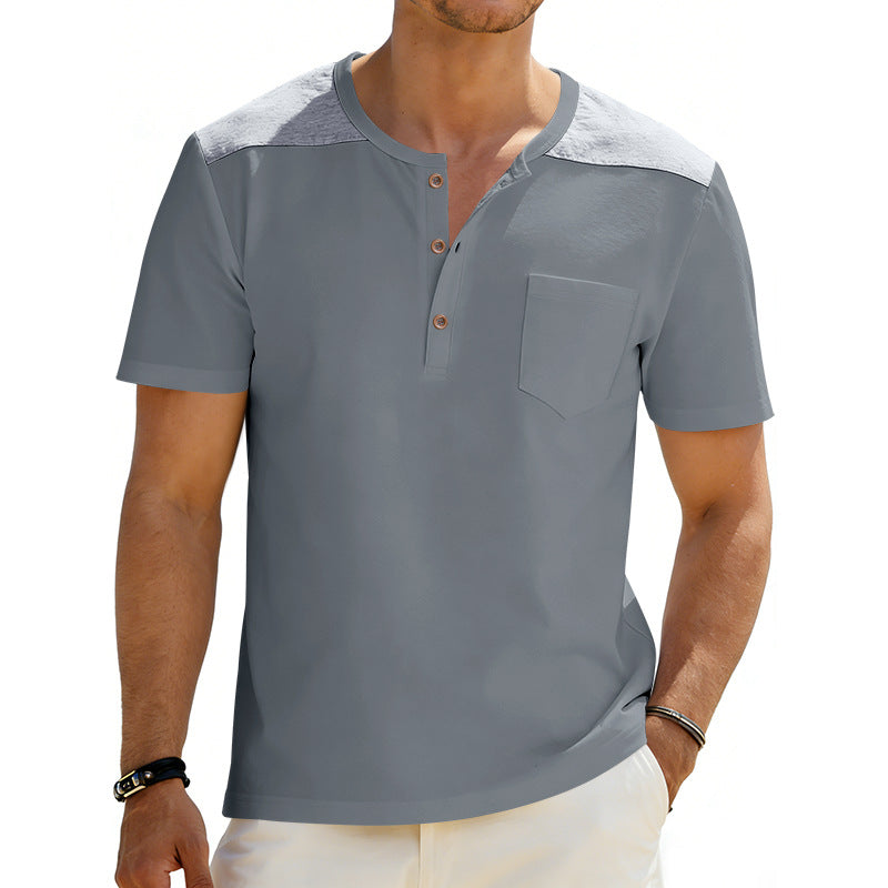 Mens Loose-fitting Breathable Short-sleeve T-shirt
