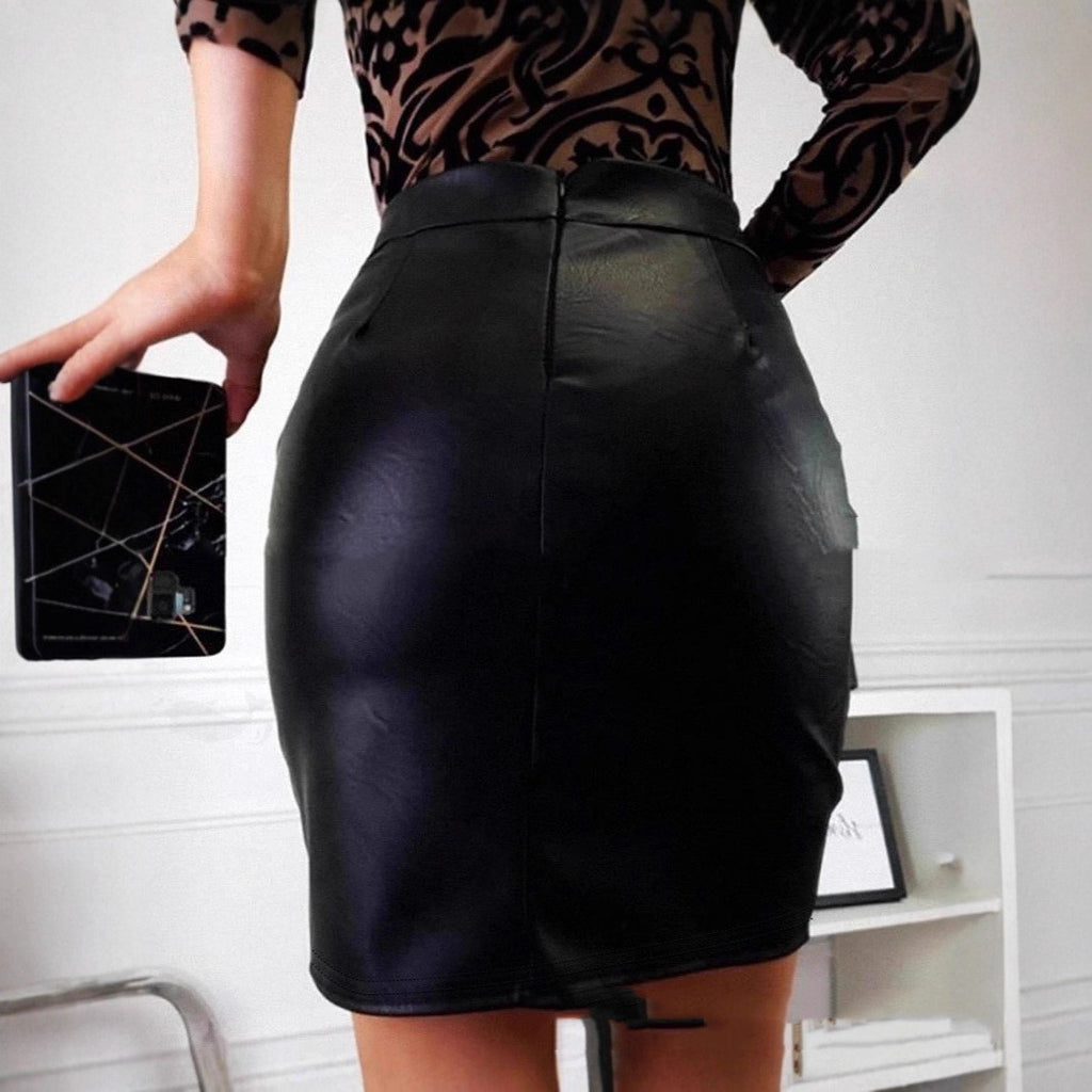 Skirt Hip-hugging Skirt With A Slit High-waisted