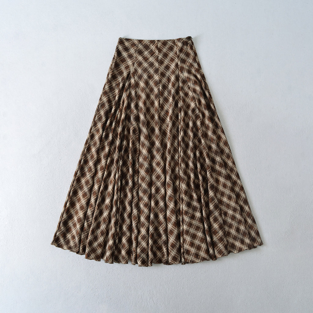 Retro Versatile Plaid Skirt For Women