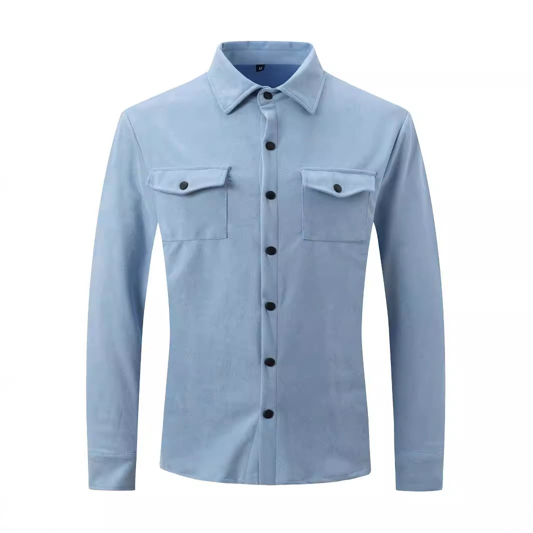 Spring And Autumn Men's Turn-Down Collar Casual Jacket Europe And America