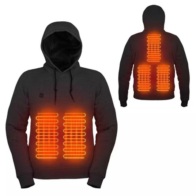Hooded Heated Sweatshirt Men's USB-Heated Sweatshirt