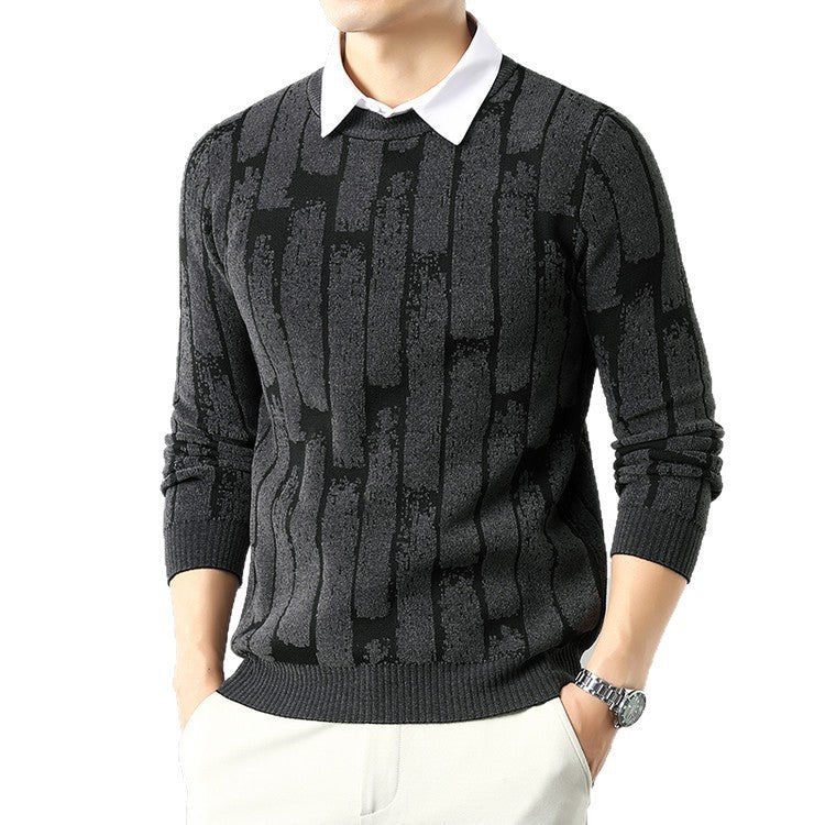 Youthful Trendy Mens Knitted Base Layer Top