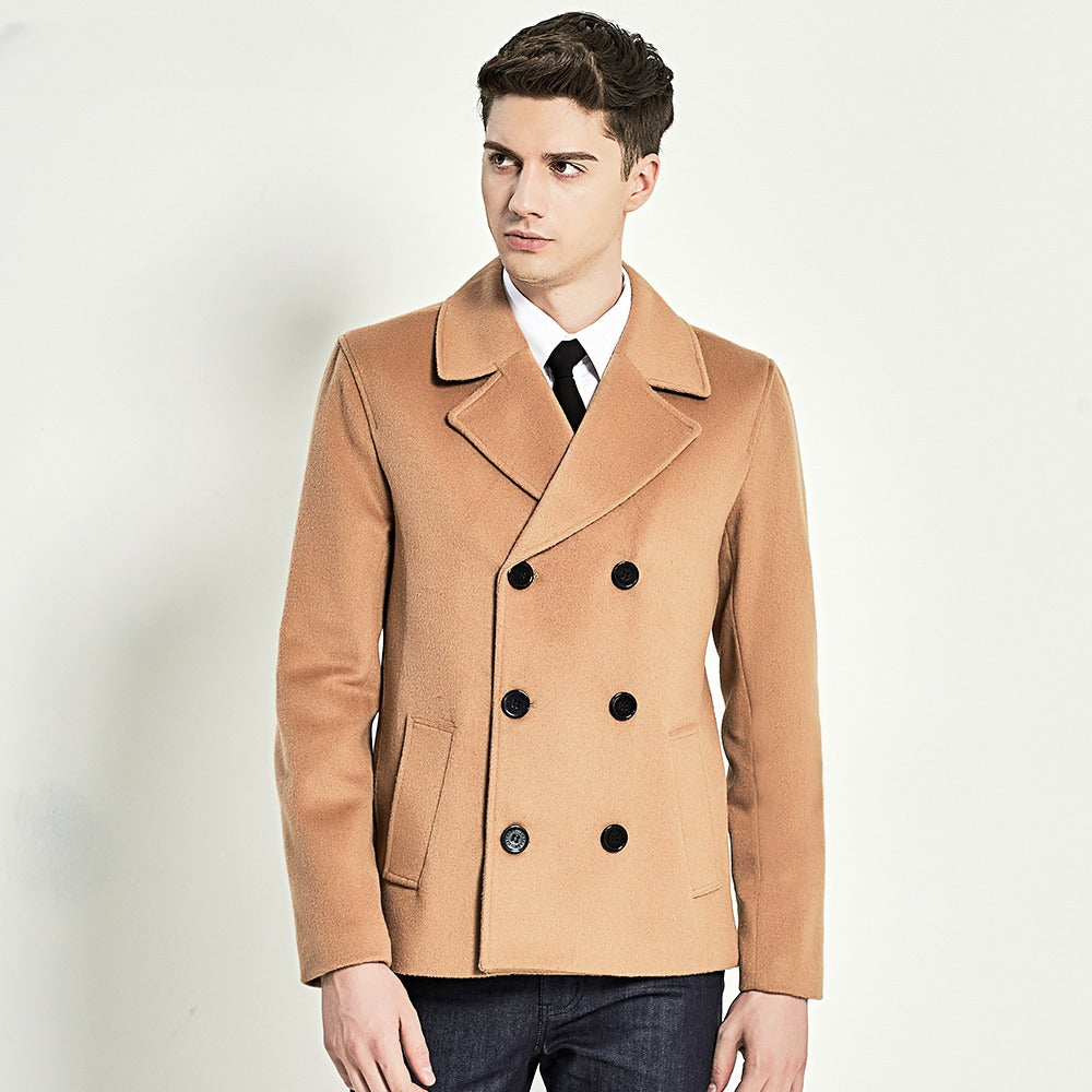 Fashionable And Casual Black Men's Trendy Coat