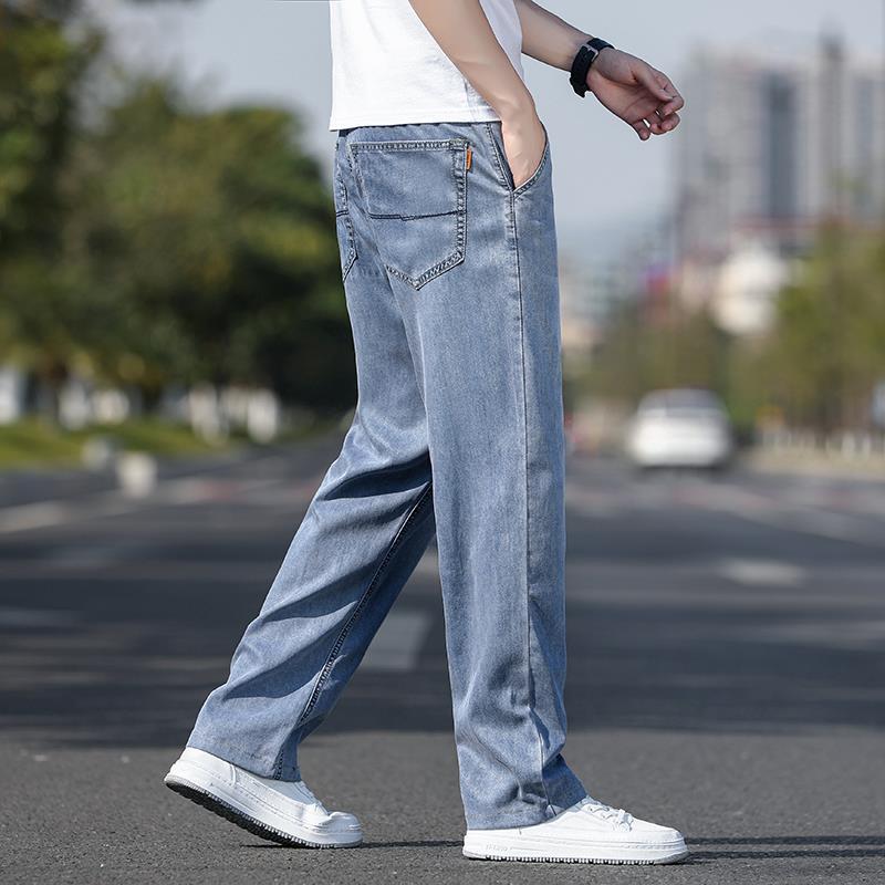 Fashion Personality Tencel Ultra-thin Jeans Men