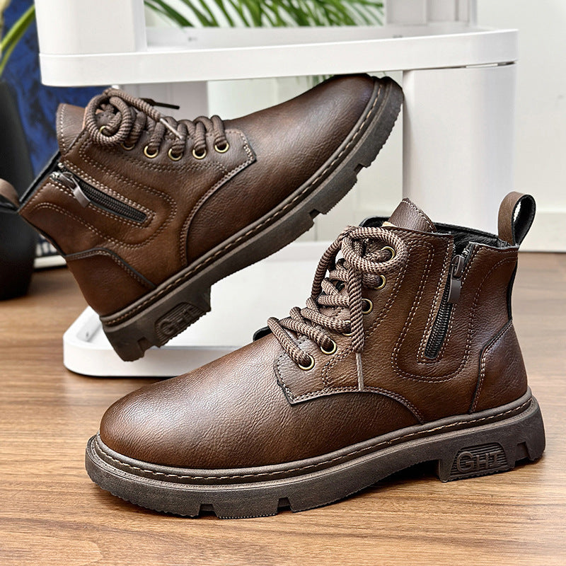 Men's Boots High-top New British Retro Workwear Trendy Casual