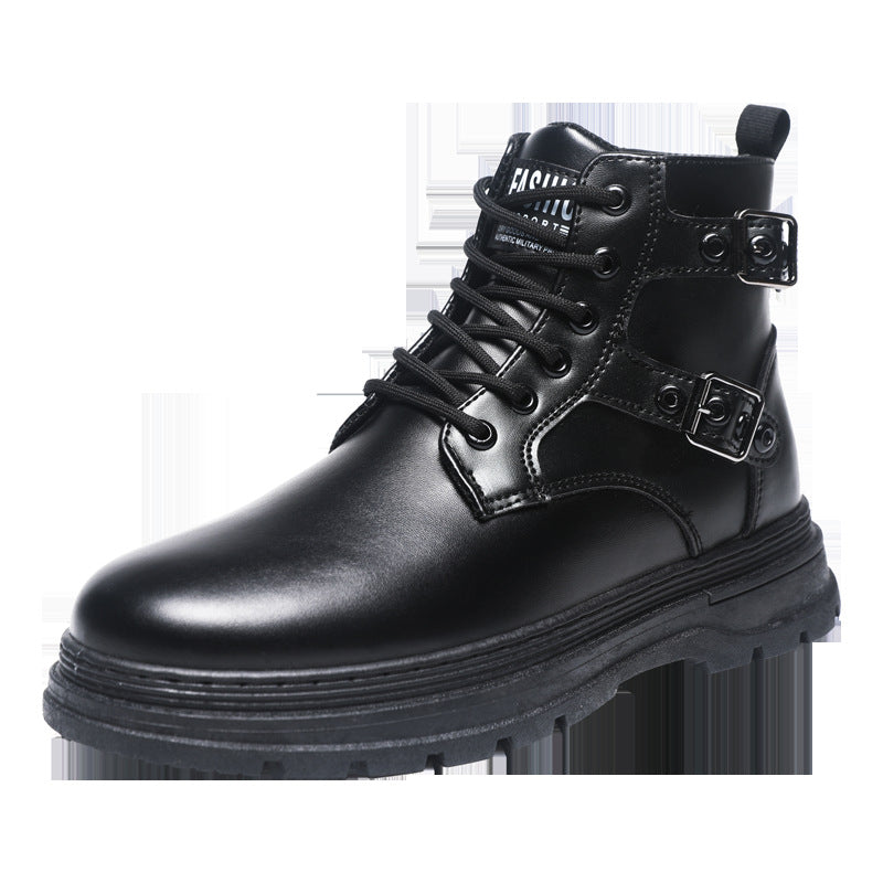 Black Martin Boots Male British Style Working Boots