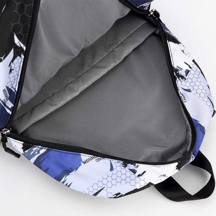 Mens Two-Piece Set Backpack And Chest Bag