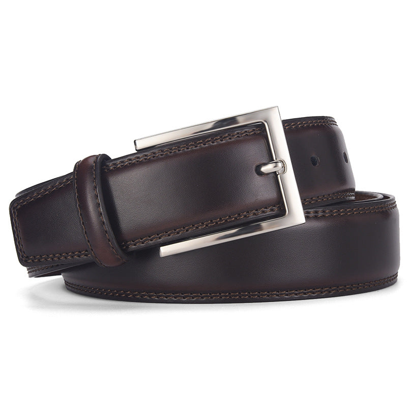 Men's Leather Belt Leather Pin Buckle Casual Belt