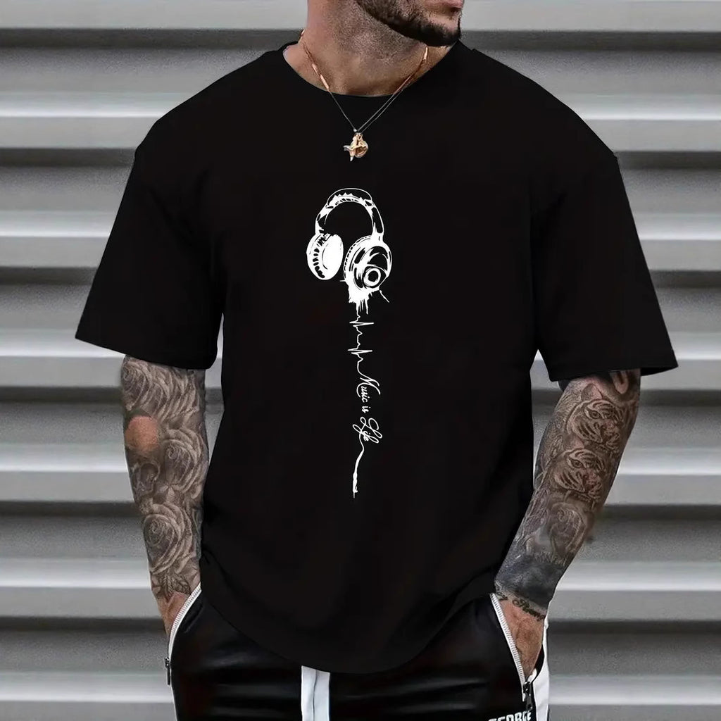 New Mens Top With A Printed Short-sleeve Design