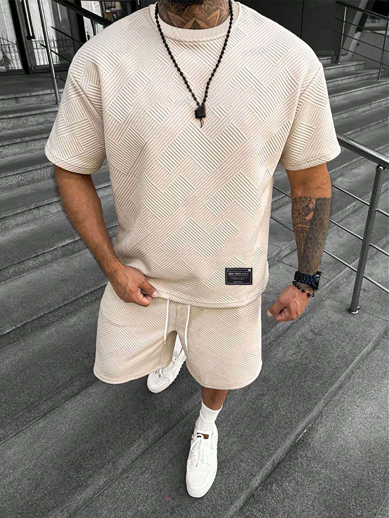 Men's Short Sleeve Shorts Simple Comfortable Cool Suit