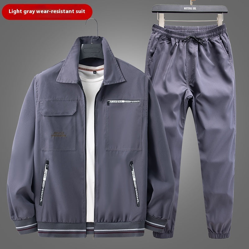 Thin Camouflage Cargo Pants Suit Men's Wear-resistant Dirt-resistant Lightweight