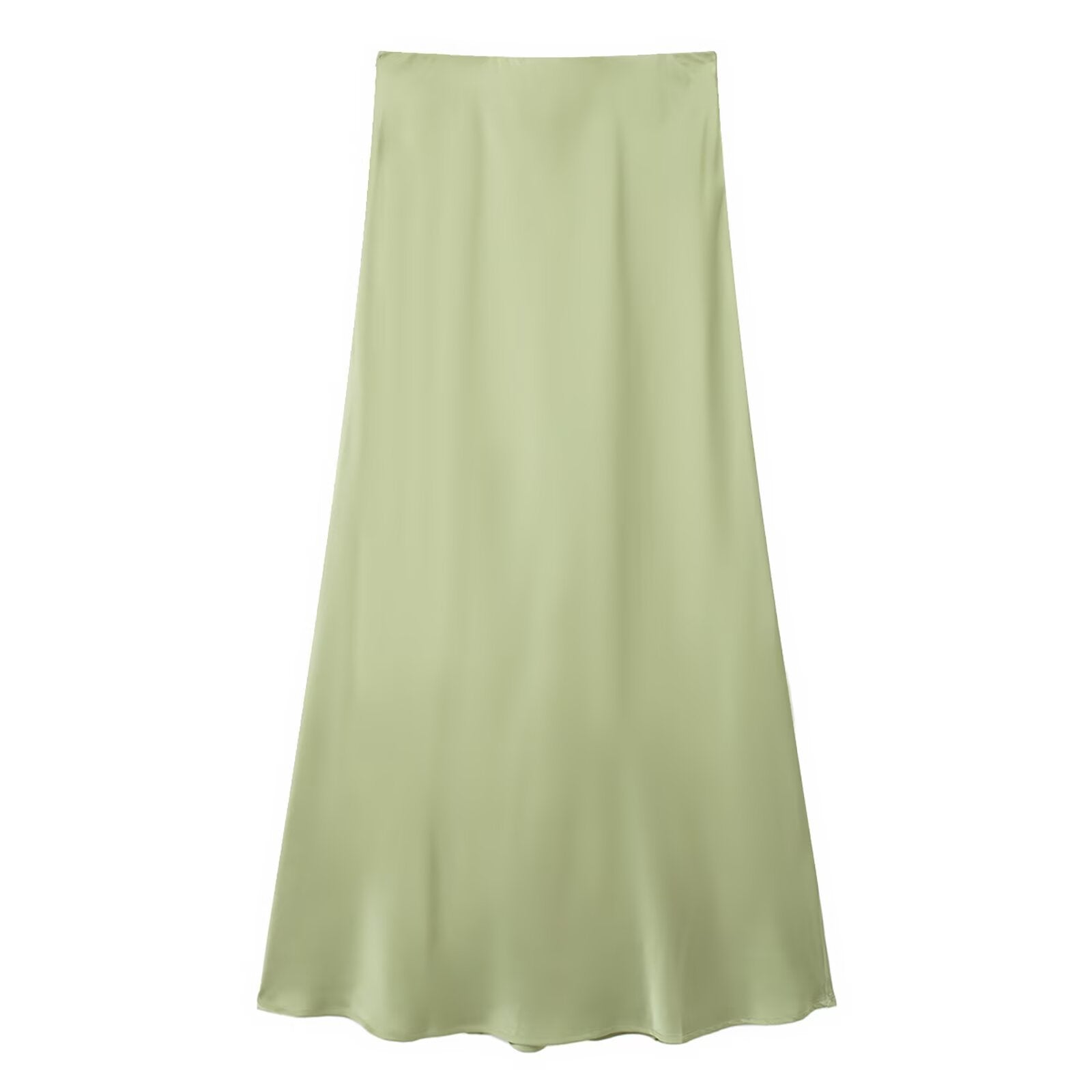 Womens Multicolor Satin-Feel High-Waisted Skirt