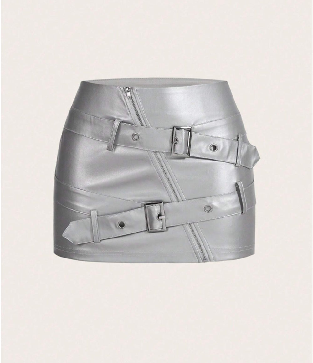 New Stylish, Form-fitting Leather Skirt For Streetwear And Trendy Girls