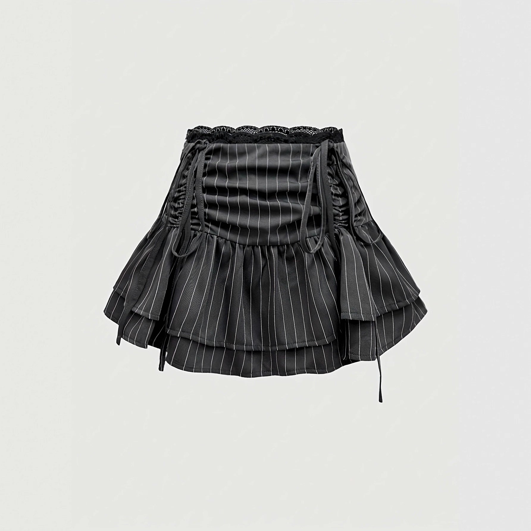 Sweet And Stylish Preppy-style Patchwork Skirt